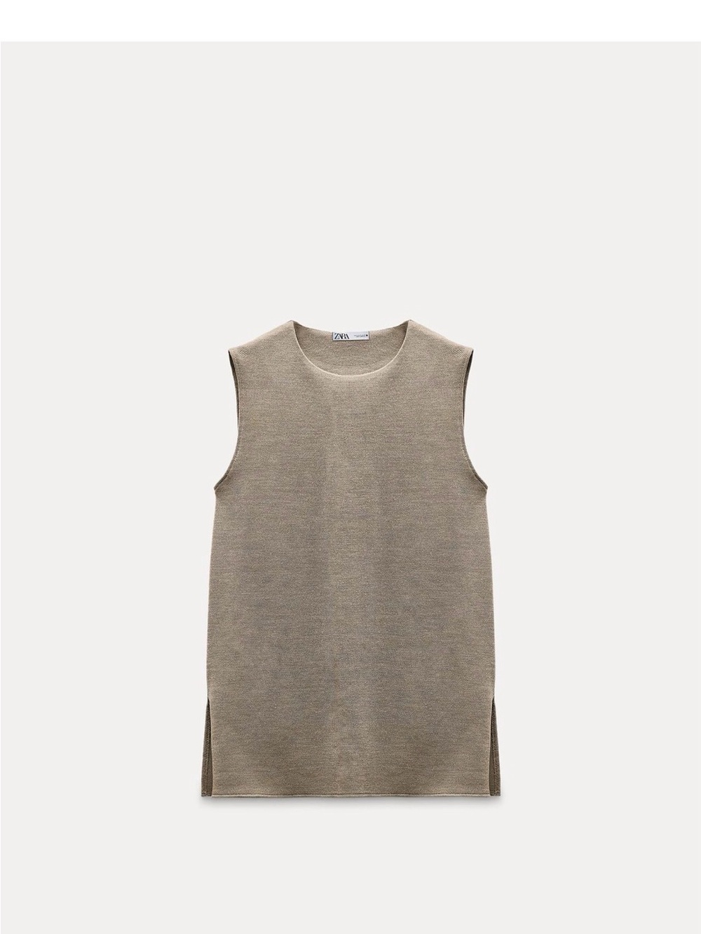Zara Tan Sleeveless Top